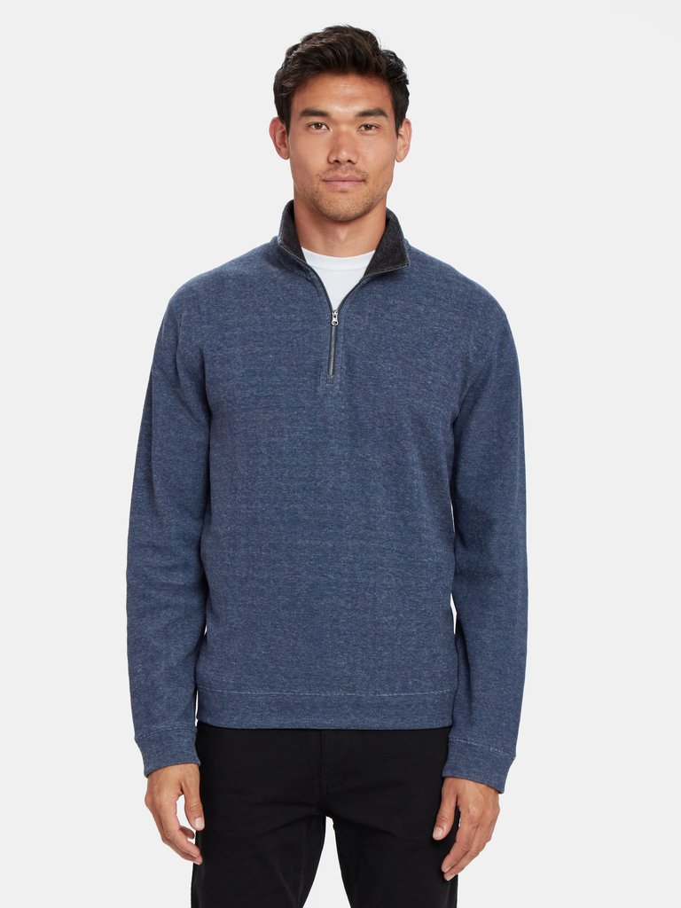 Double Knit Quarter Zip Sweater