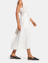 Drapey Stripe Shirt Sleeveless Midi Dress