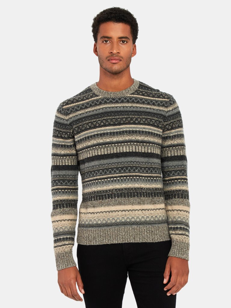 FairIsle Crewneck Sweater - Woodland