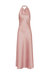 Halter Cowl Neckline Charmeuse Maxi Dress