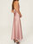 Halter Cowl Neckline Charmeuse Maxi Dress