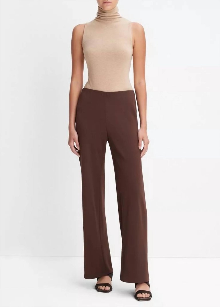 High Waist Bias Pant - Nut Umber