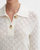 Italian Wool-Blend Lace-Stitch Polo Sweater In Off White