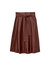 Leather A-Line Midi Skirt