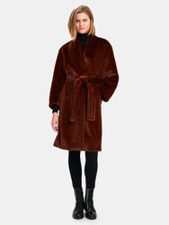 Long Plush Faux Fur Coat