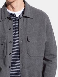 Long Sleeve Button Down Shirt - Medium Heather Grey