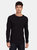 Long Sleeve Crewneck Thermal Shirt - Black