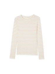 Long Sleeve Stripe Crewneck T-Shirt