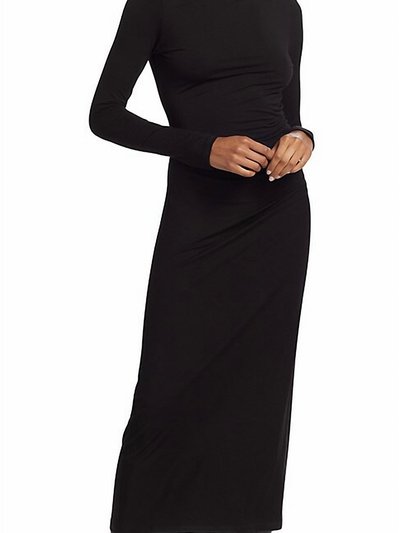 Vince Long Sleeve Turtle Neck Ruched Midi Dress product