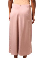 Lotus Pink Satin Skirt