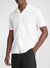 Men's Pique Cabana Short Sleeve Button Down Shirt, Optic White Short Sleeve - White