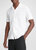Men's Pique Cabana Short Sleeve Button Down Shirt, Optic White Short Sleeve - White