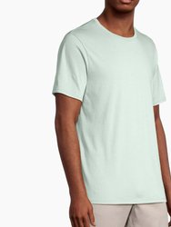 Men's Short Sleeves Pima Crew Neck, Seafoam Green Tee T-Shirt