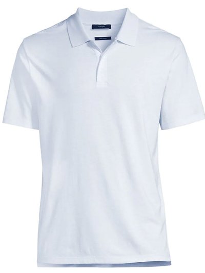 Vince Men's Short Sleeves Pima Polo Glacier Light Blue Short Sleeve Cotton T-Shirt product