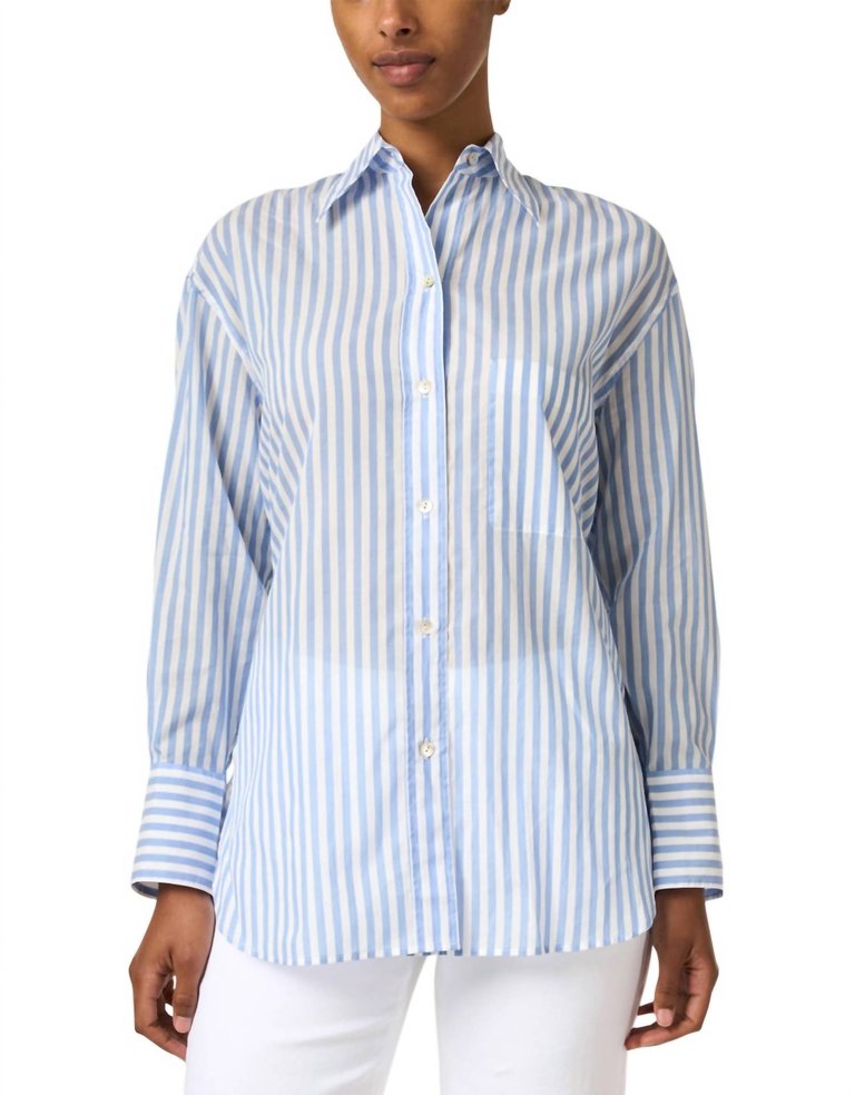 Oversized Stripe Shirt - Blue Stripe