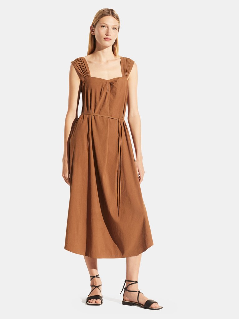 Poet Strap Knot Front Dress