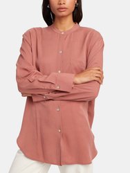 Relaxed Band Collar Blouse