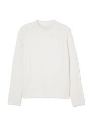 Rib Raglan Mock Neck Pullover