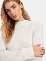 Shrunken Mock Neck Cashmere Sweater 