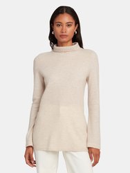 Side Slit Turtleneck Tunic - Dove Oat