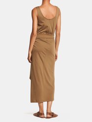 Sleeveless Wrap Midi Dress