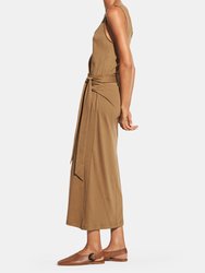 Sleeveless Wrap Midi Dress