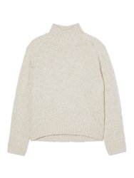 Textured Saddle Sleeve Turtleneck