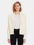 Textured Shawl Wool Cardigan - Off White