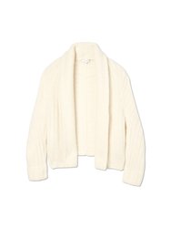 Textured Shawl Wool Cardigan