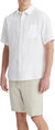 Vince Men's Linen Casual Button Down Short Sleeve Shirt, Optic White