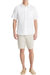 Vince Men's Linen Casual Button Down Short Sleeve Shirt, Optic White - Optic White