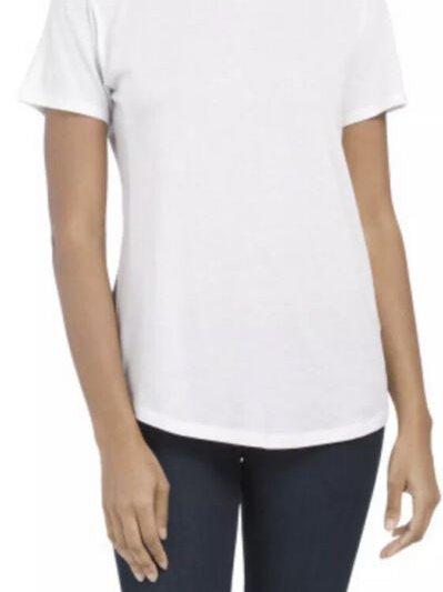 Vince Women's  Essential Crew Neck Solid White Cotton Short Sleeve T-Shirt product