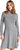 Women's Long Sleeve Short Knit Sweater Dress Silver Dust - Gray