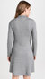 Women's Long Sleeve Short Knit Sweater Dress Silver Dust