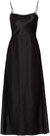 Women's Sheer Panelled Midi Square Neckline Sleeveless Slip Dress