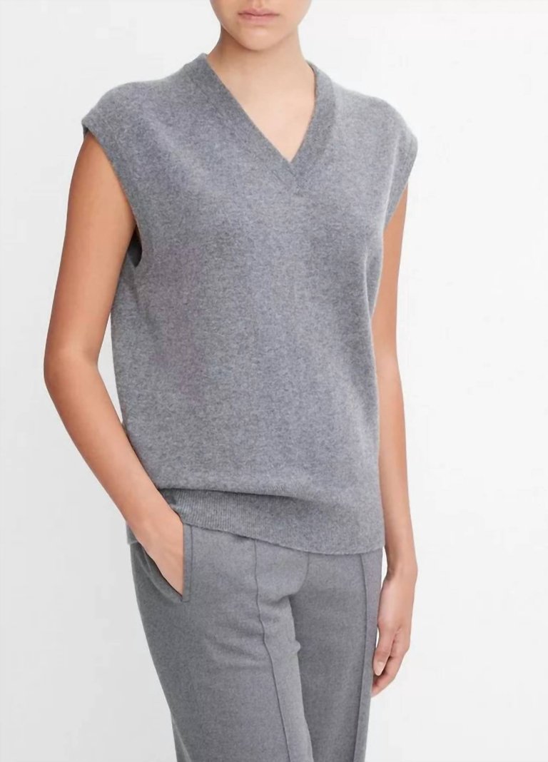 Women'S Wool And Cashmere V-Neck Vest