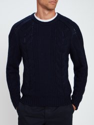 Wool Cashmere Cable Knit Sweater