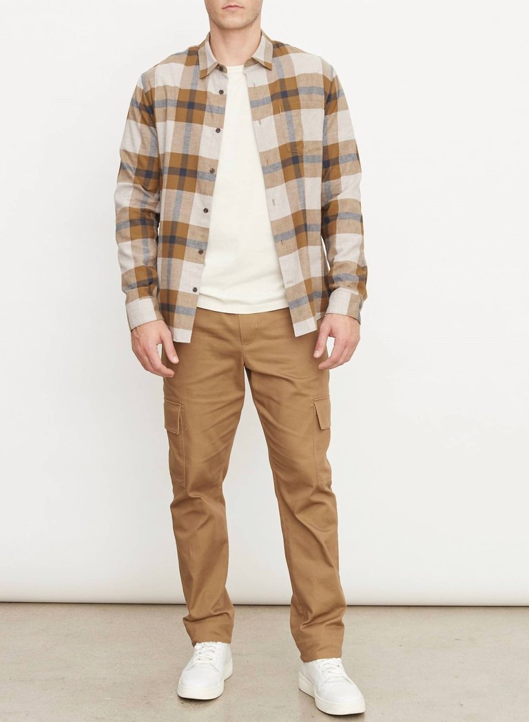 Yorkshire Plaid Shirt In Slate Brown/Nightshade - Slate Brown/nightshade