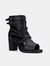 Vintage Foundry Co. Women's Page Open Toe Boot - BLACK