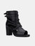 Vintage Foundry Co. Women's Page Open Toe Boot - Black