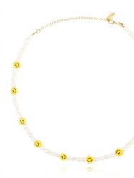 Jocelyn Smiley Necklace - White