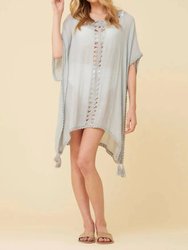 "Vacation" Coverup Dress - Dusty Blue