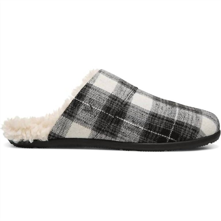 Men's Alfons Orthotic Comfort Slipper - Medium Width In Black Plaid