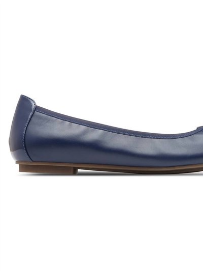 Vionic Minna Ballet Flat - Medium Width In Navy Nappa Leather product