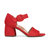 Women's Chardonnay Hook And Loop Pump Sandal In Red Suede Leather