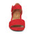 Women's Chardonnay Hook And Loop Pump Sandal In Red Suede Leather