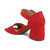 Women's Chardonnay Hook And Loop Pump Sandal In Red Suede Leather