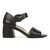 Women's Chardonnay Hook And Loop Pump Sandals In Black Leather - Black Leather