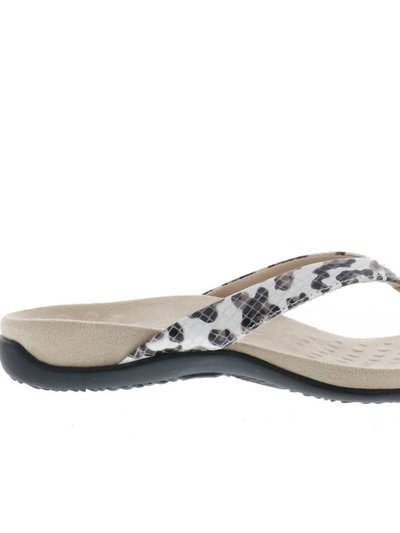 Vionic Women's Dillon Thong Sandal In White/Leopard/Snake Skin product