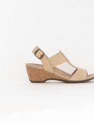 Women's Kaytie Wedge Sandal In Semolina - Semolina